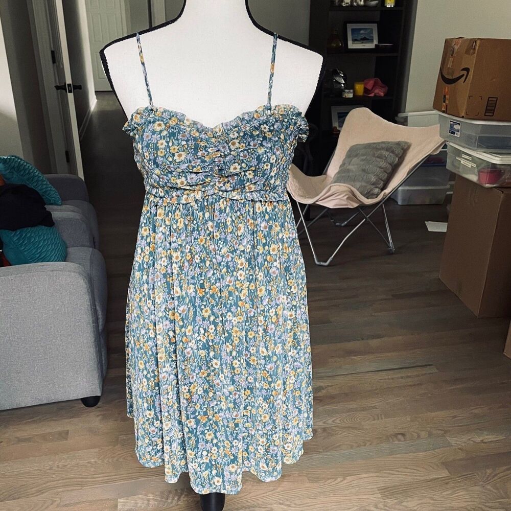 Lily Rose Juniors Floral Cinch Front Sleeveless Dress - Picture 1 of 3